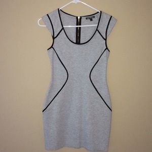 Gray form fitting dress